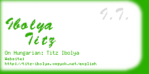 ibolya titz business card